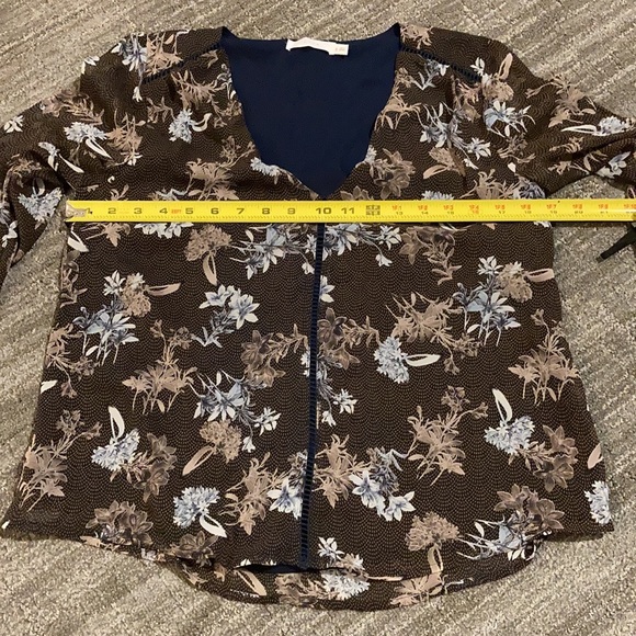 Lush Floral V-Neck Long Sleeve Blouse - Picture 5 of 9